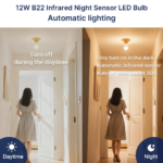 Motion sensor smart bulb b22 pin type auto on off day night sensor bulb light - Image 3