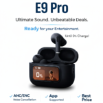 E9 Pro ANC ENC App Supposed Smart Wireless Bluetooth Earbuds - Image 2