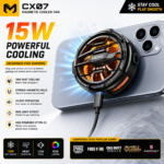 CX07 Magnetic Mobile Cooler Fan 15W USB Type-C Gaming Phone Cooling Fan RGB Silent Radiator for Android iPhone - Image 2