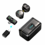 SX21 Wireless Microphone Dual Mic 2.4GHz Noise Reduction 20H Battery 20m Range Type-C & Lightning Compatible Lavalier Mic for Android iPhone Camera - Image 3